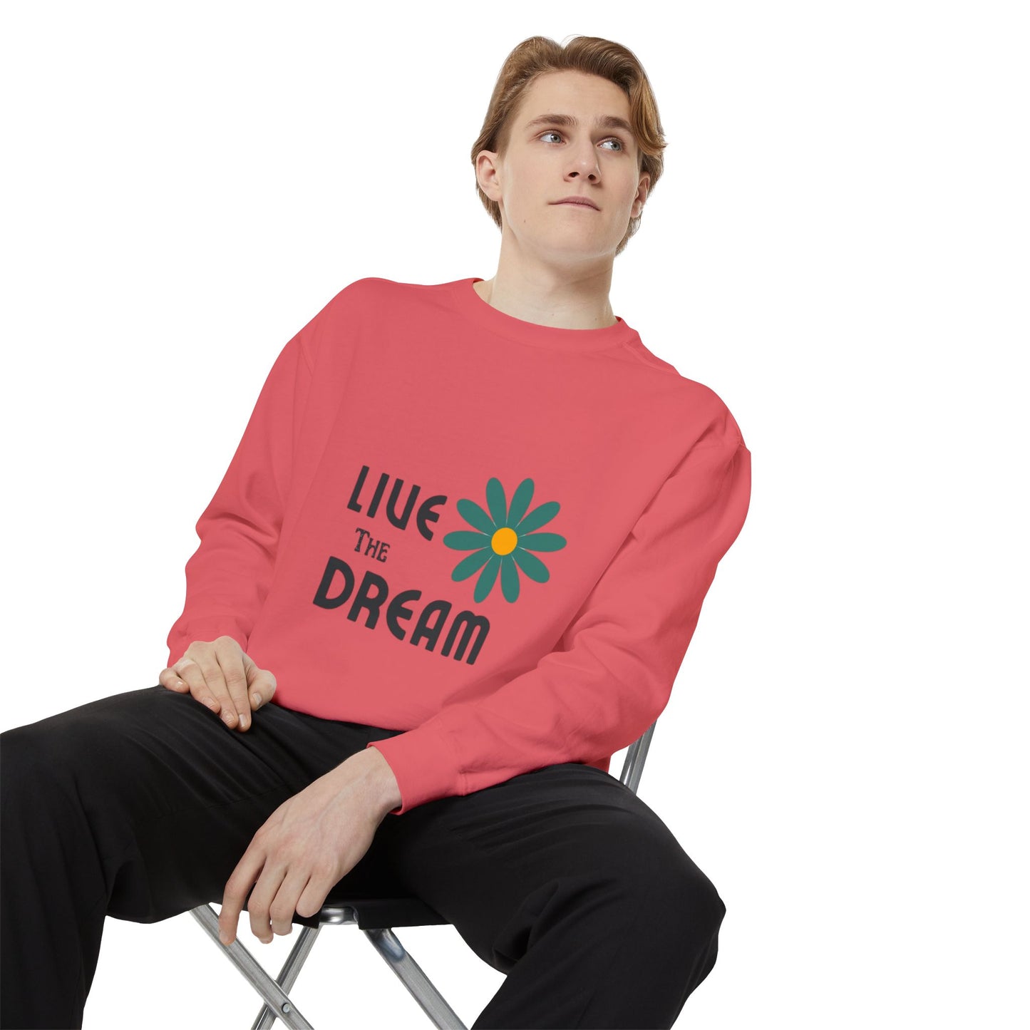 Retro Wash Unisex Sweatshirt: Garment-Dyed for Timeless Comfort and Style